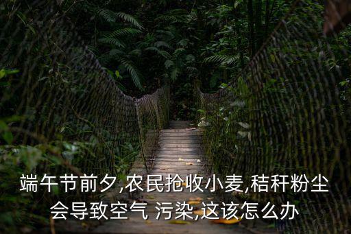 端午節(jié)前夕,農民搶收小麥,秸稈粉塵會導致空氣 污染,這該怎么辦