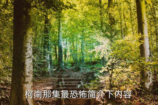 柯南那集最恐怖簡介下內容