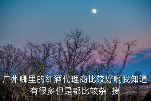 廣州哪里的紅酒代理商比較好啊我知道有很多但是都比較雜  搜