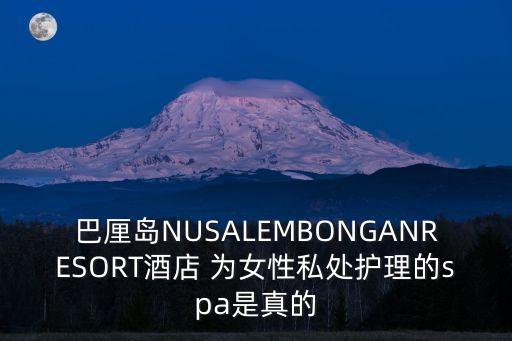 私處sPa，巴厘島NUSALEMBONGANRESORT酒店 為女性私處護(hù)理的spa是真的