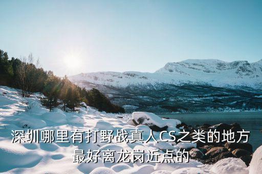 深圳車震野戰(zhàn)好去處，深圳哪里有打野戰(zhàn)真人CS之類的地方最好離龍崗近點(diǎn)的