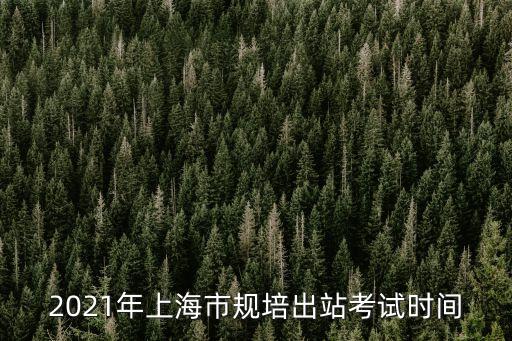 2021年上海市規培出站考試時間