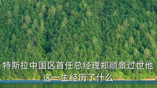 特斯拉中國區首任總經理鄭順景過世他這一生經歷了什么