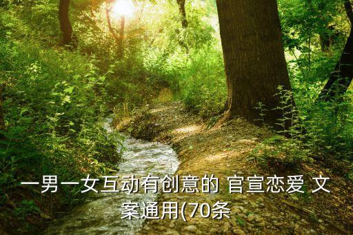 一男一女互動有創意的 官宣戀愛 文案通用(70條
