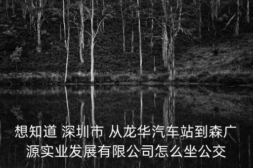 想知道 深圳市 從龍華汽車站到森廣源實業發展有限公司怎么坐公交