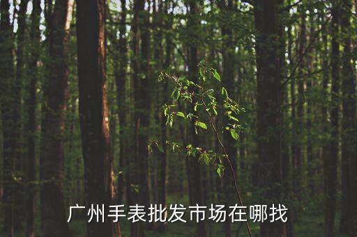 廣州手表批發市場在哪找