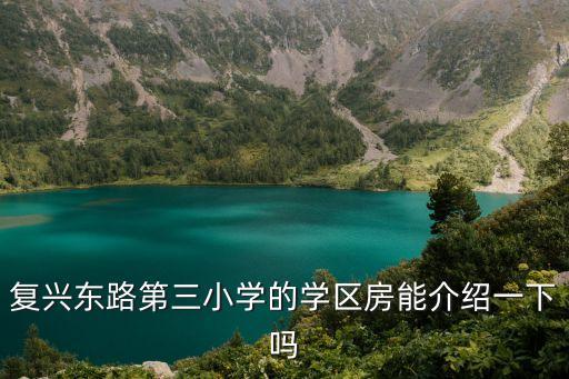 復興東路第三小學的學區(qū)房能介紹一下嗎