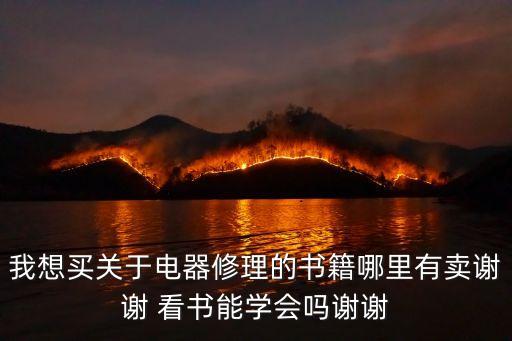 我想買關(guān)于電器修理的書籍哪里有賣謝謝 看書能學(xué)會嗎謝謝