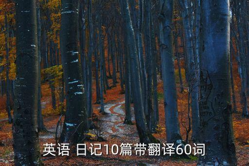 英語 日記10篇帶翻譯60詞