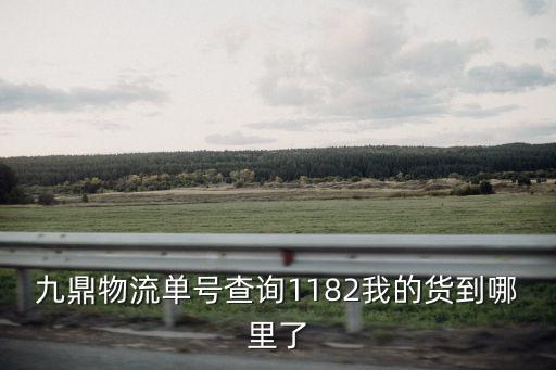 廣州九鼎物流，九鼎物流單號查詢1182我的貨到哪里了