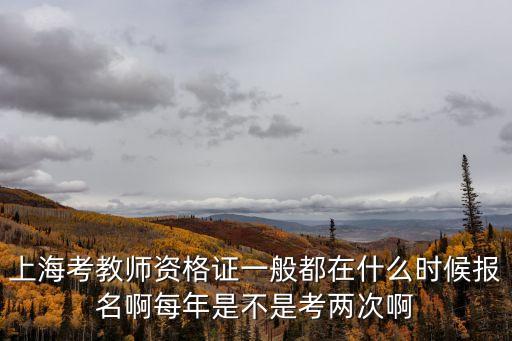 上海考教師資格證一般都在什么時候報名啊每年是不是考兩次啊