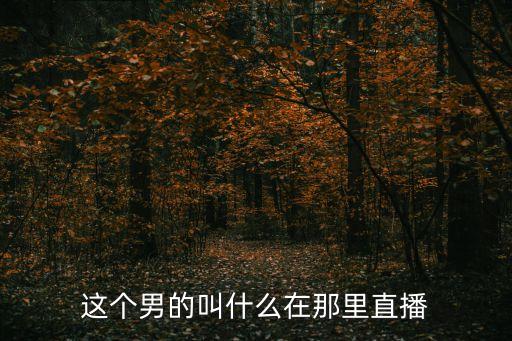 這個男的叫什么在那里直播
