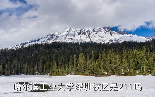 哈爾濱工業(yè)大學(xué)深圳校區(qū)是211嗎