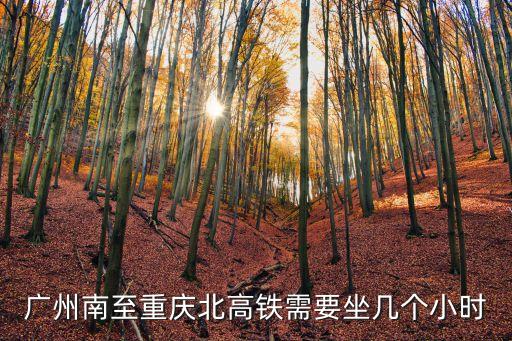 廣州南至重慶北高鐵需要坐幾個小時