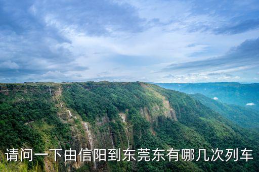 請問一下由信陽到東莞東有哪幾次列車