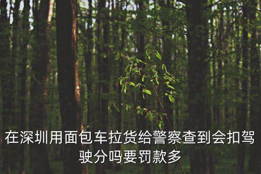 在深圳用面包車拉貨給警察查到會扣駕駛分嗎要罰款多