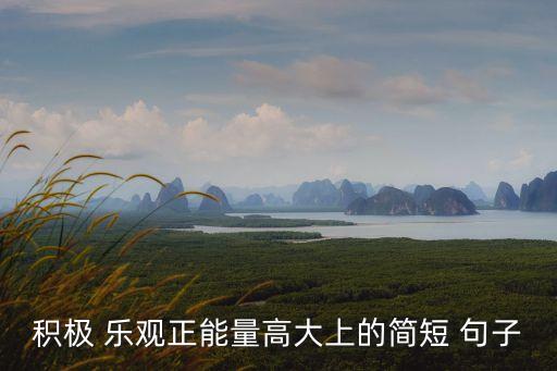 積極 樂觀正能量高大上的簡短 句子