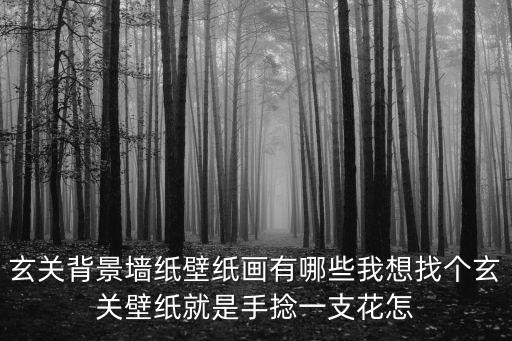 玄關(guān)背景墻紙壁紙畫有哪些我想找個玄關(guān)壁紙就是手捻一支花怎