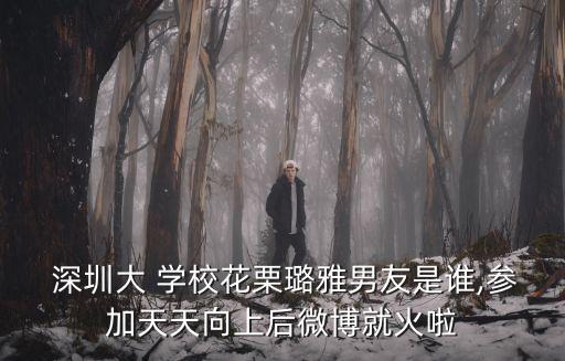  深圳大 學(xué)校花栗璐雅男友是誰,參加天天向上后微博就火啦