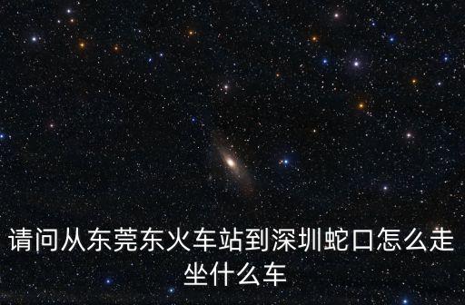 請問從東莞東火車站到深圳蛇口怎么走 坐什么車