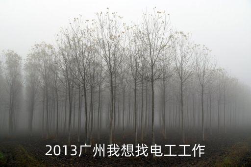 2013廣州我想找電工工作