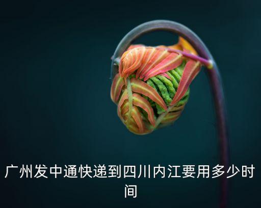 廣州發中通快遞到四川內江要用多少時間