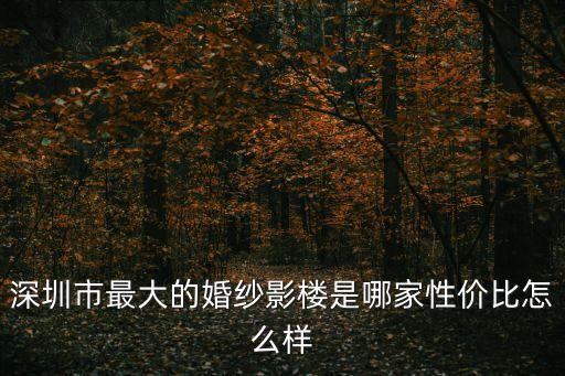 深圳市最大的婚紗影樓是哪家性價(jià)比怎么樣