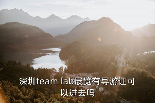 深圳team lab展覽有導游證可以進去嗎