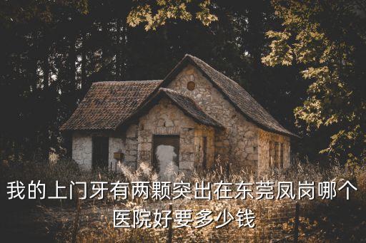 我的上門牙有兩顆突出在東莞鳳崗哪個醫院好要多少錢