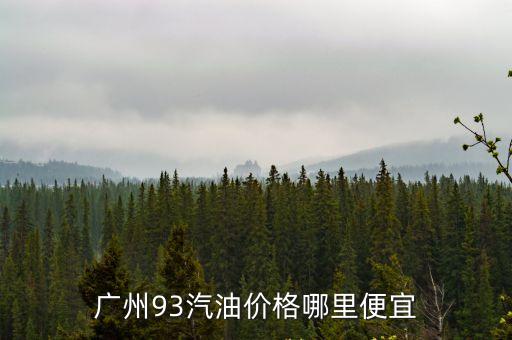 廣州93汽油價格哪里便宜