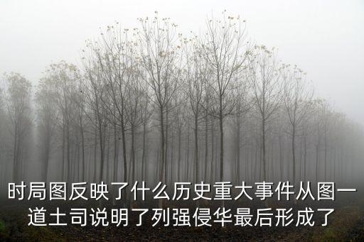 時局圖反映了什么歷史重大事件從圖一道土司說明了列強侵華最后形成了