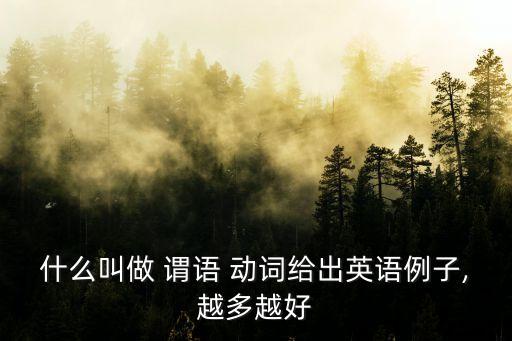謂語動詞是什么,從句子中抽出什么動詞?