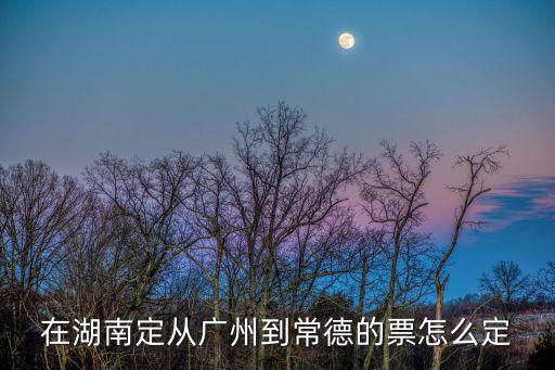 廣州至常德高鐵，廣州至常德武廣高鐵