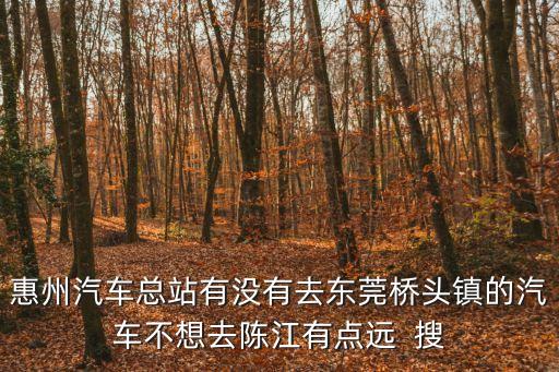 東莞橋頭到陳江多少公里，從惠州陳江到東莞橋頭多少錢(qián)