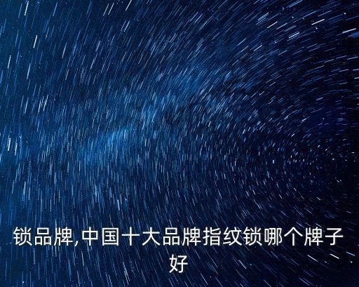 指紋鎖品牌,中國十大品牌指紋鎖哪個牌子好?