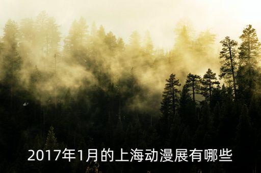 2017年1月的上海動漫展有哪些
