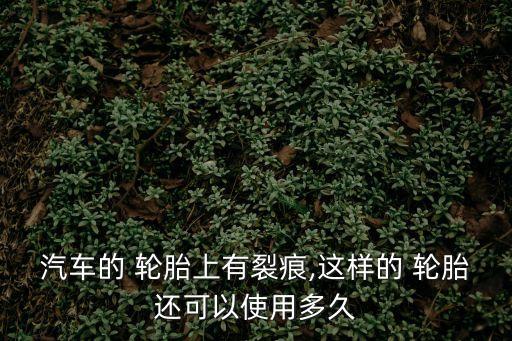 輪胎有裂紋,輪胎出現裂紋怎么辦?能不能換?