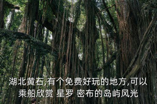 湖北黃石,有個免費好玩的地方,可以乘船欣賞 星羅 密布的島嶼風光