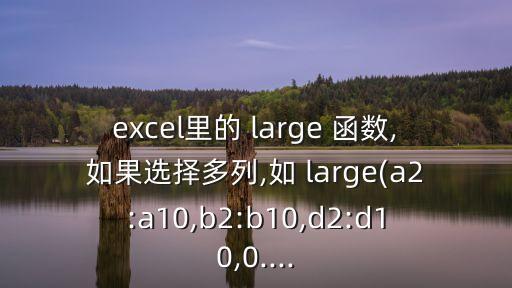 excel里的 large 函數,如果選擇多列,如 large(a2:a10,b2:b10,d2:d10,0....