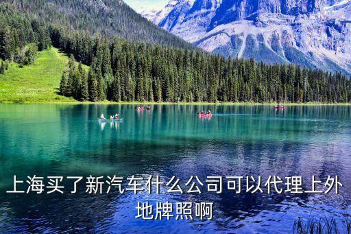 上海市汽車委托上牌，上海買了新汽車什么公司可以代理上外地牌照啊