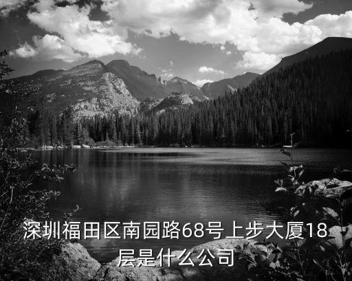 深圳福田區(qū)南園路68號(hào)上步大廈18層是什么公司