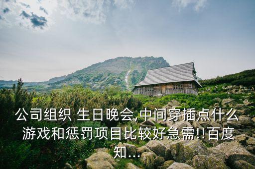 公司組織 生日晚會,中間穿插點什么 游戲和懲罰項目比較好急需!!百度知...