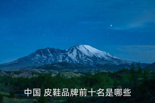 中國 皮鞋品牌前十名是哪些