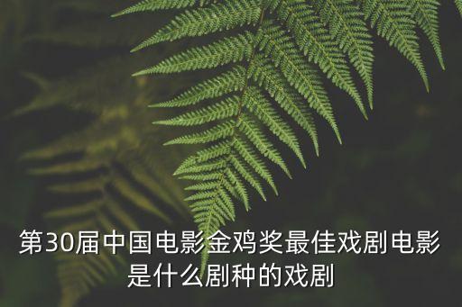 第30屆中國電影金雞獎最佳戲劇電影是什么劇種的戲劇