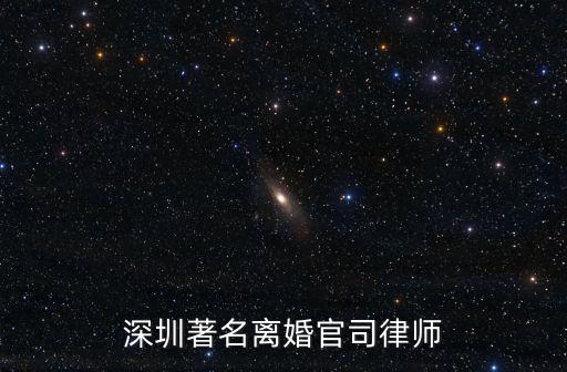 深圳著名離婚官司律師