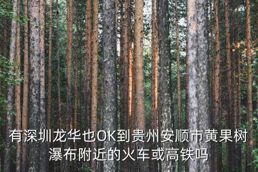 有深圳龍華也OK到貴州安順市黃果樹(shù)瀑布附近的火車或高鐵嗎