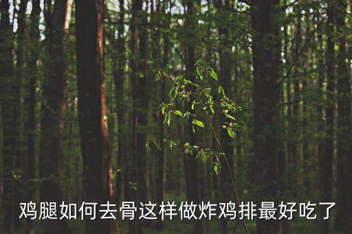 雞腿如何去骨這樣做炸雞排最好吃了