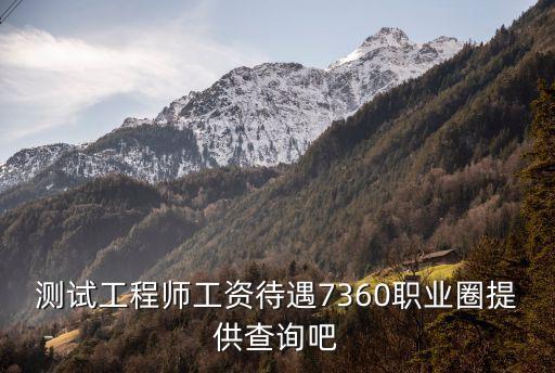 測(cè)試工程師工資待遇7360職業(yè)圈提供查詢吧