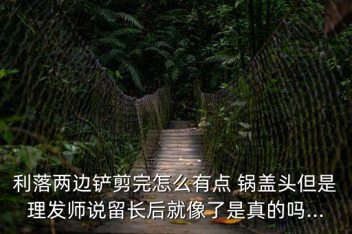 利落兩邊鏟剪完怎么有點 鍋蓋頭但是理發師說留長后就像了是真的嗎...