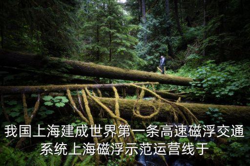 我國上海建成世界第一條高速磁浮交通系統上海磁浮示范運營線于